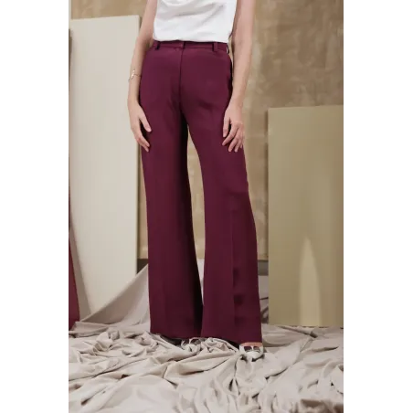 Mulberry Haze Silk Trousers