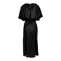 Amalfi Silk Black Dress