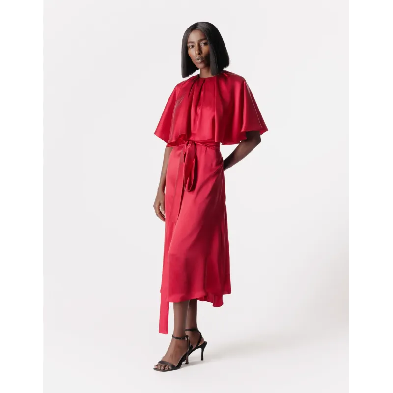 Amalfi Silk Red Dress