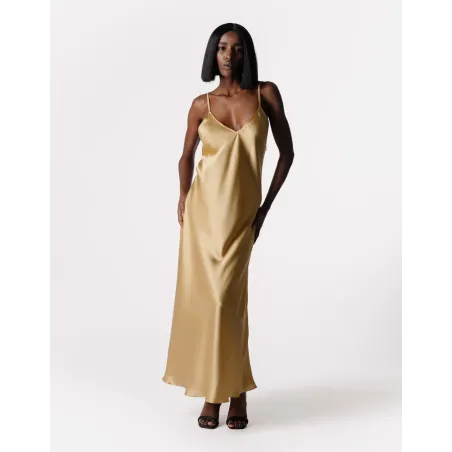 Portofino Silk Neutral Dress