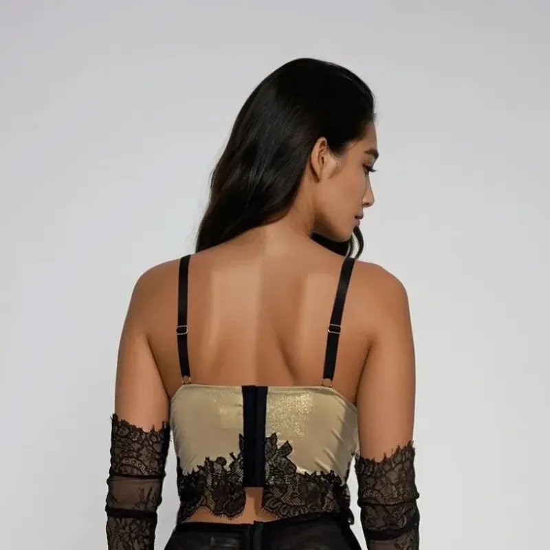 Multicolor Tulle Diamond Luxury Longline Bra