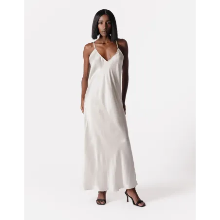 Portofino Silk White Dress