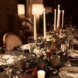 Charcoal Linen Tablecloth