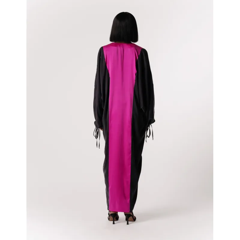 Santorini Black Silk Dress