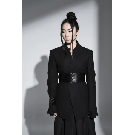 ADDOR Black Leather Corset Belt 