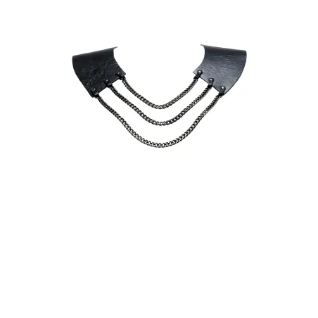 ZAHA Black HAWA Leather Collar Necklace