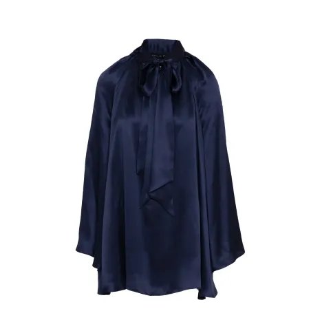 Palermo Silk Dress Shirt Navy