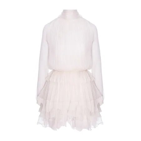 Alinka Mini White Silk Dress