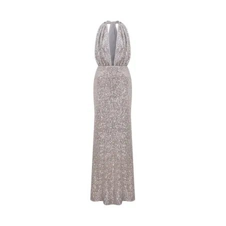 Ines Dress In Silver Sequin