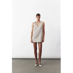 ODESSA MINI DRESS IN SMOKED GREY