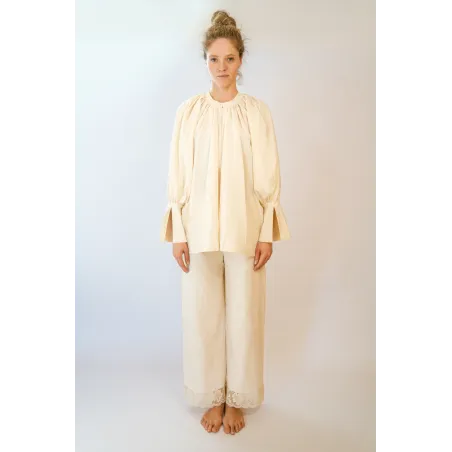 Cocoon White Cotton Blouse