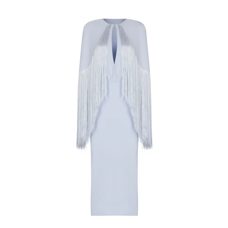 MERAL  MISSORY CREPE BABY BLUE DRESS