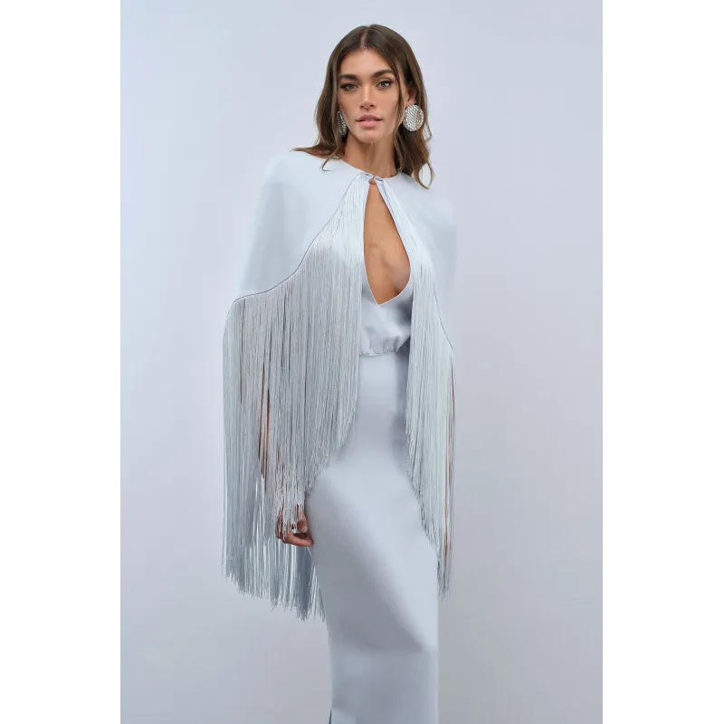 MERAL  MISSORY CREPE BABY BLUE DRESS