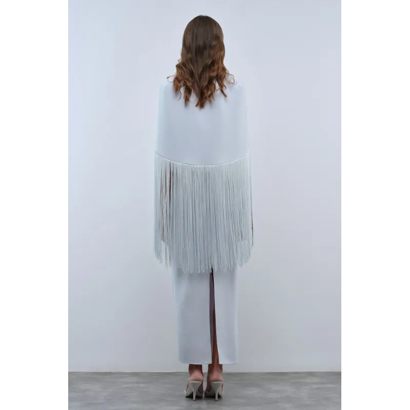 MERAL  MISSORY CREPE BABY BLUE DRESS