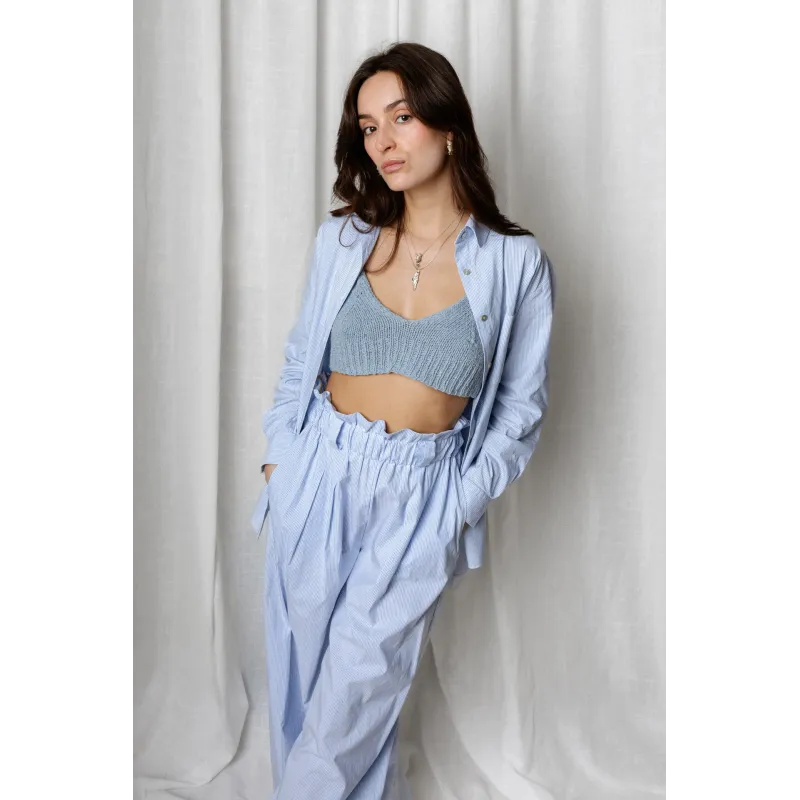 The Lauren Shirt  Cotton Stripe 