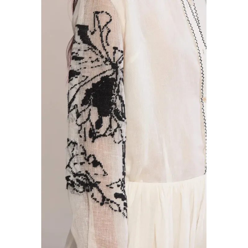 Hand Embroidery Linen Shirt