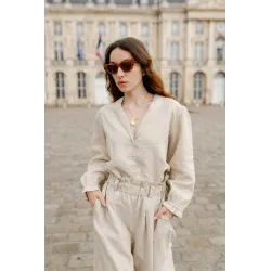 The Meryl Shirt  Natural Linen