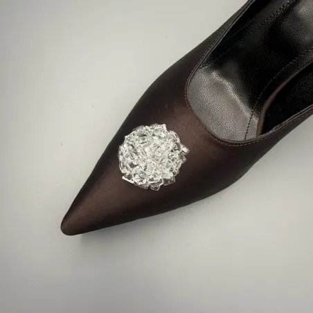 Yoko Slingback Shoes Brown Diamond