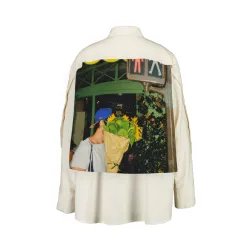 Organc Cotton Shirt Silk Foulard Women