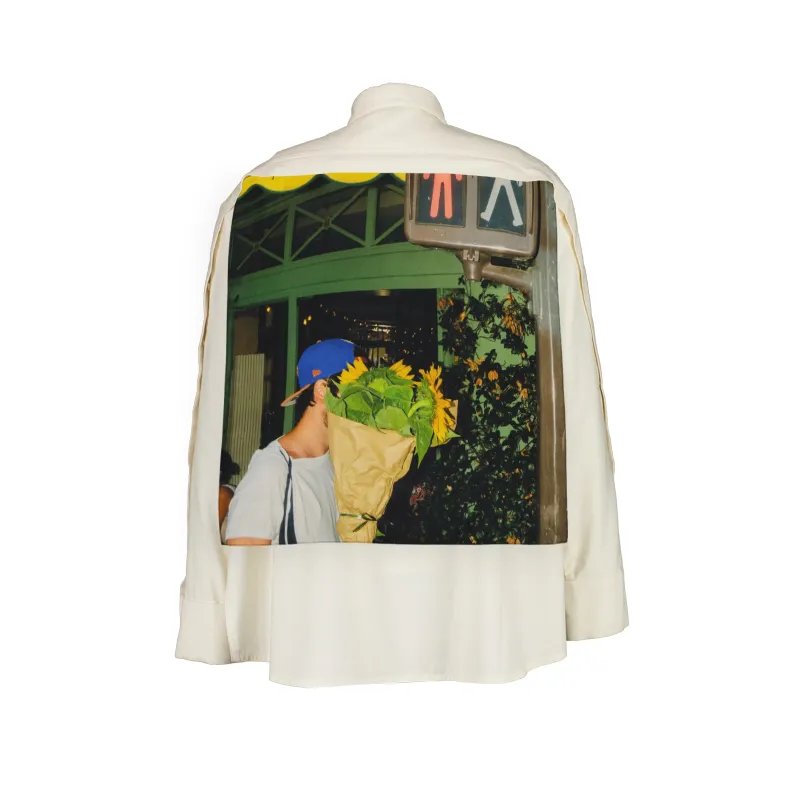 Organc Cotton Shirt Silk Foulard MeN