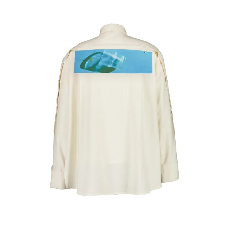 Cotton SHIRT WITH PAINTED PANEL MEN