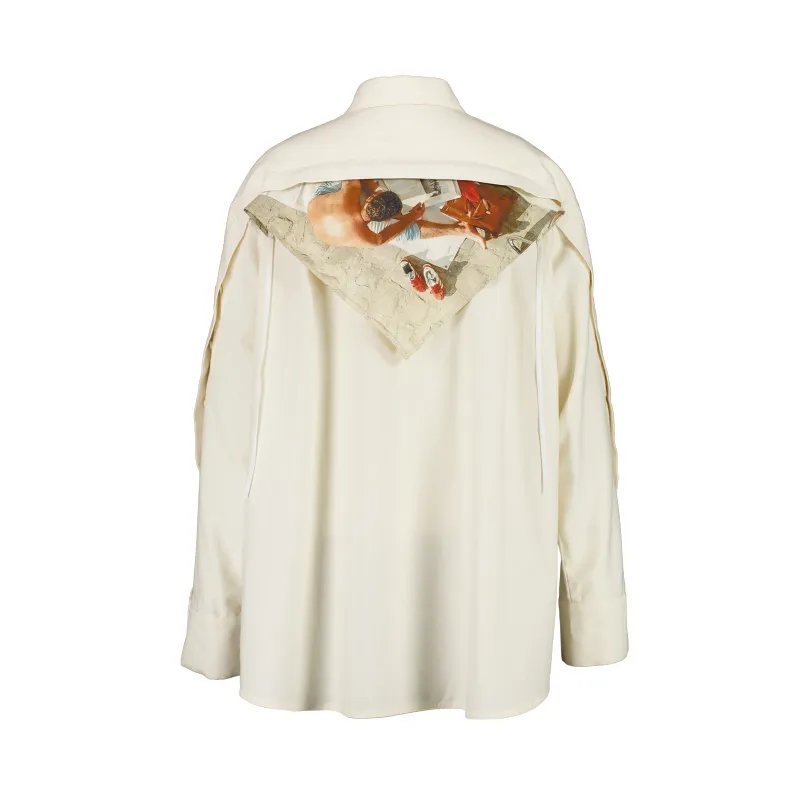COTTOM SHIRT WITH PANNEL & BANDANA WOMEN