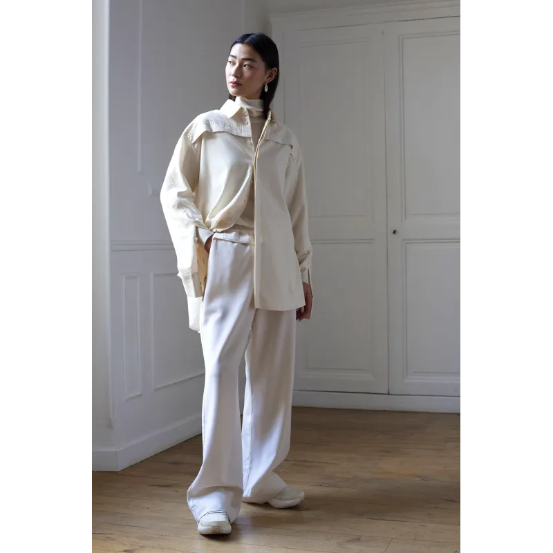 Cotton SHIRT WITH PAINTED PANEL WOMEN