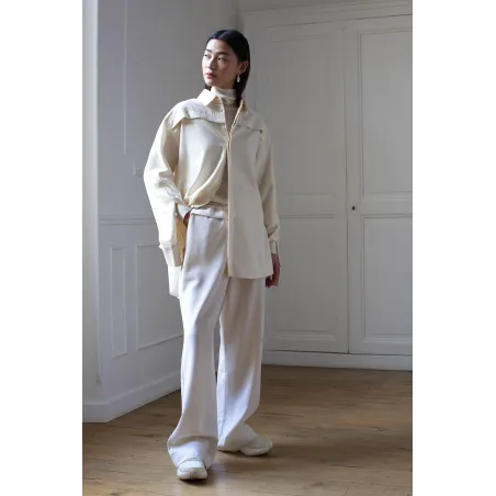 Cotton SHIRT WITH PAINTED PANEL WOMEN