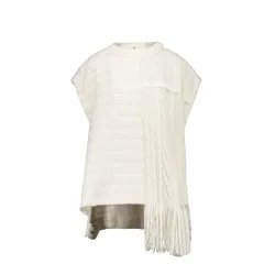 COTTON WHITE SLEEVELESS SWEATER WOMEN