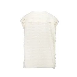 COTTON WHITE SLEEVELESS SWEATER WOMEN