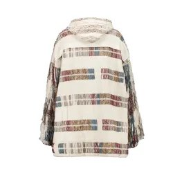 HANDMADE COTTON FRINGE HOODY WOMEN