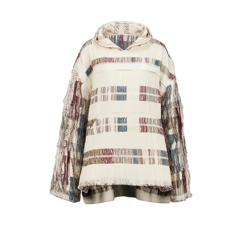HANDMADE COTTON FRINGE HOODY WOMEN