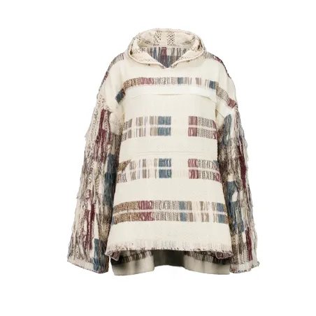 HANDMADE COTTON FRINGE HOODY WOMEN