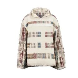 HANDMADE COTTON FRINGE HOODY MEN