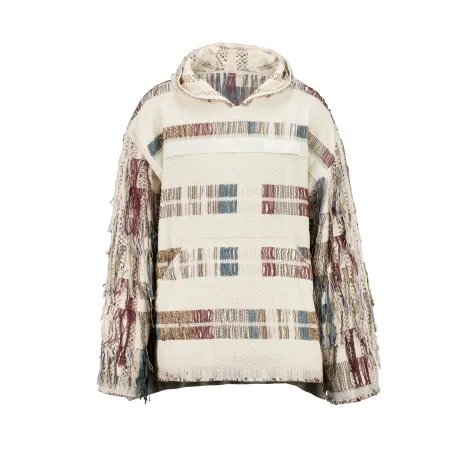 HANDMADE COTTON FRINGE HOODY MEN