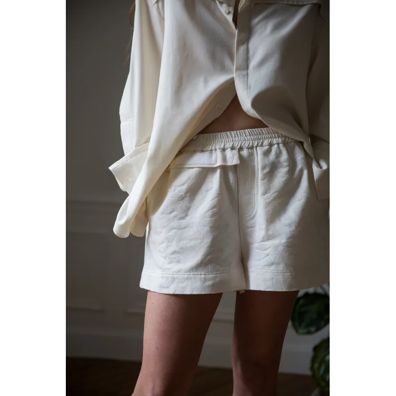 ZERO WASTE  FLORAL  JACQUARD SHORTS WOMEN
