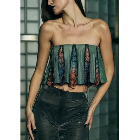 CROPPED PANELLED TOP