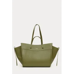 Shopping Bag Khaki Leather