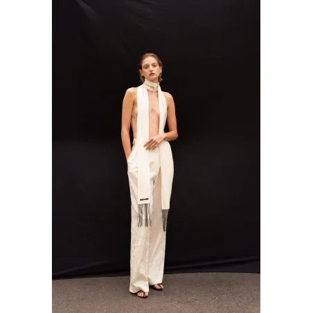 Wide Leg Beige Pants