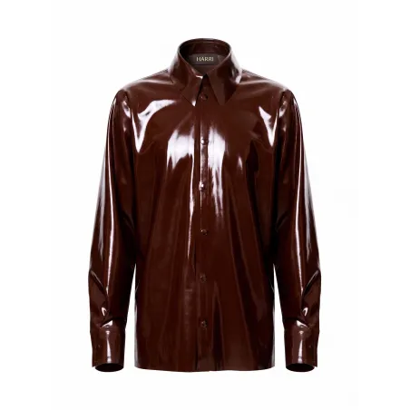 Brown Signature Latex Shirt