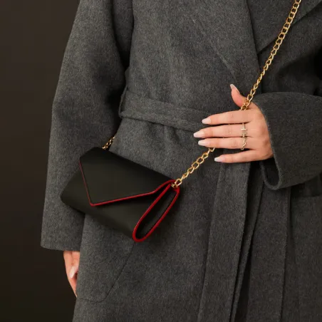 Gala Black Clutch Vegan Apple Leather
