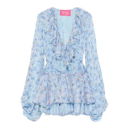 Floral Silk Mini Dress