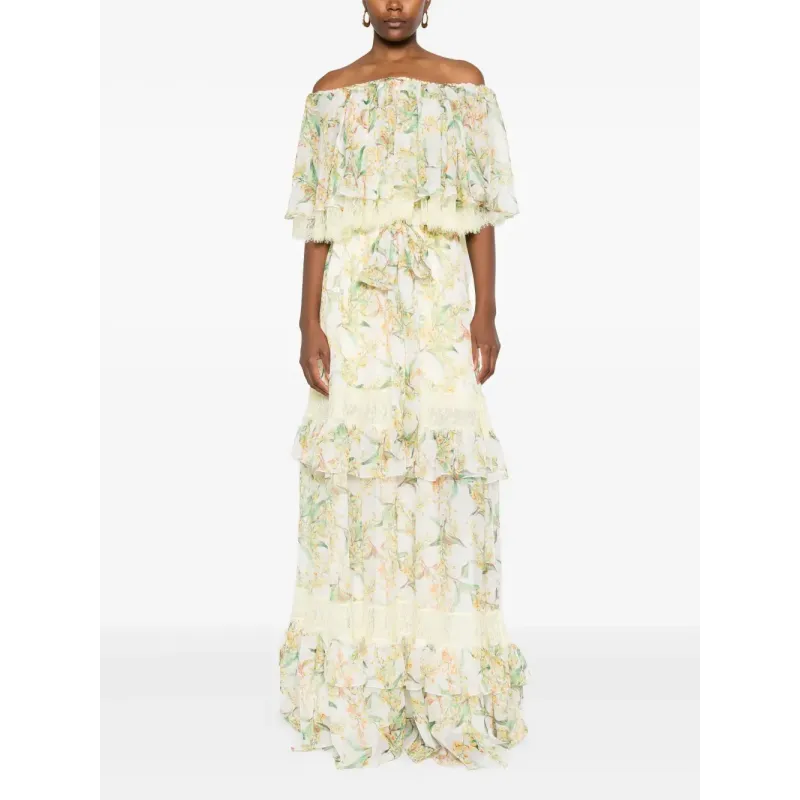 Floral Silk Maxi Dress