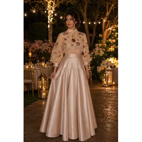CELESTE PEARL Linen DRESS