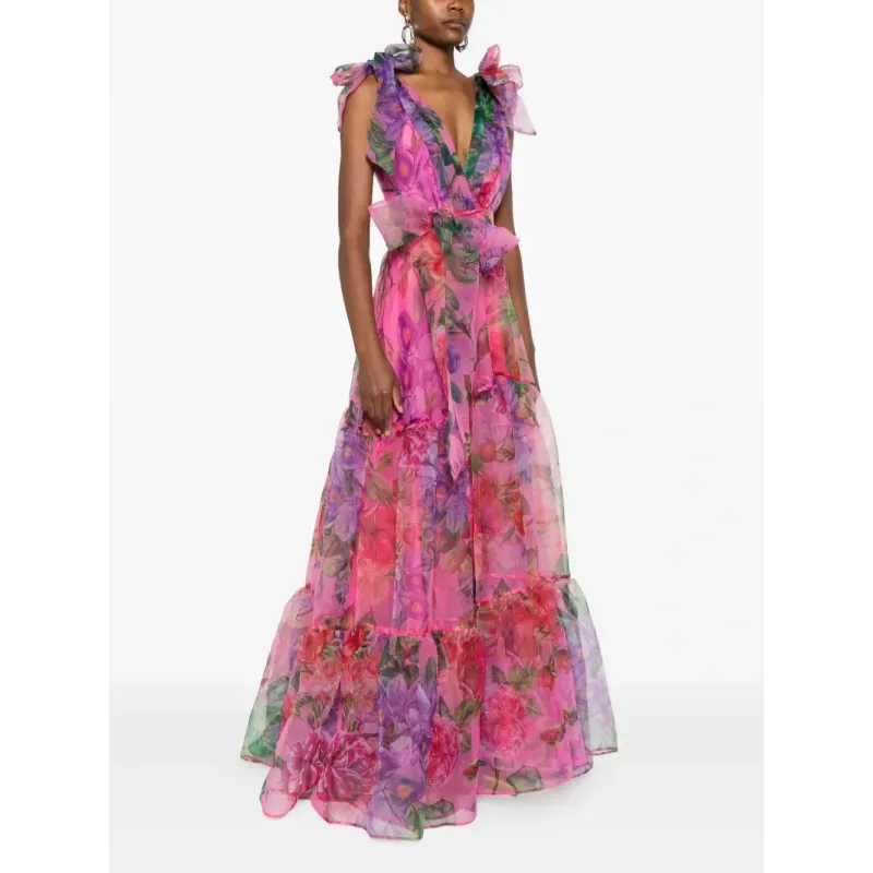 Floral Pink Maxi Dress