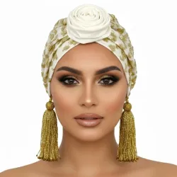 Edith Sequin Royal Turban