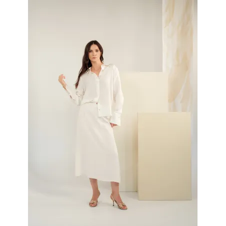 Alba Silk Midi Skirt